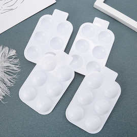 厂供调色盘6格长方形调色盘调色碟儿童涂鸦调色工具 颜料盘绘画盘