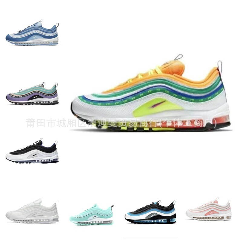 外贸纯原air max97气垫鞋减震透气轻便防滑增高软底男女跑步鞋|undefined