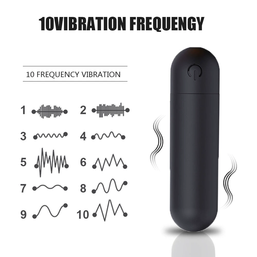Bullet Vibrator, 10 Modes, Waterproof USB Rechargeable, 8 cm Compact Bullet