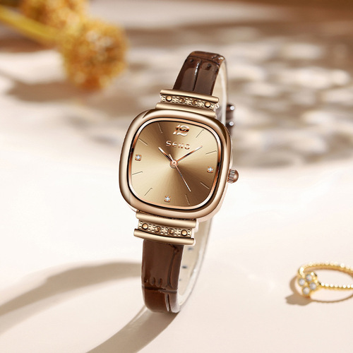 A Brand Women's Fast Shipping Fashion Waterproof Lady Light Luxury Square Sugar Quartz Watch for Dropshipping