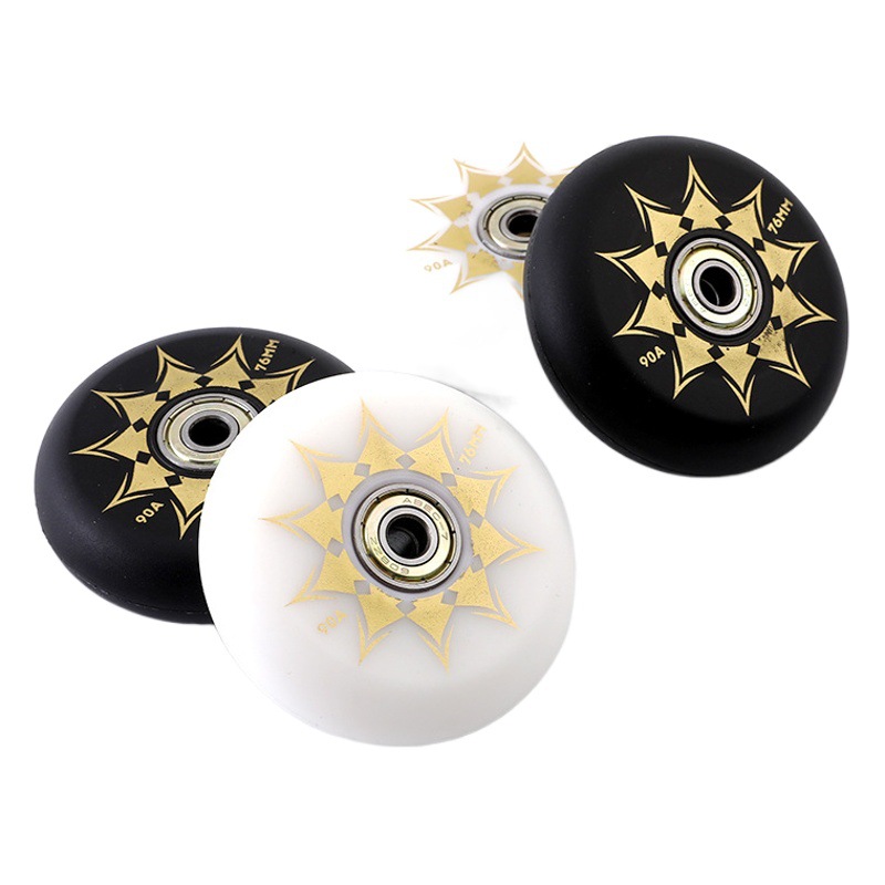 Abrasion Resistant High Elastic Brush Street Brake Wheel 90A Single Inline Roller Skates Roller Skates Roller Skates Accessories Full Meat Wheel