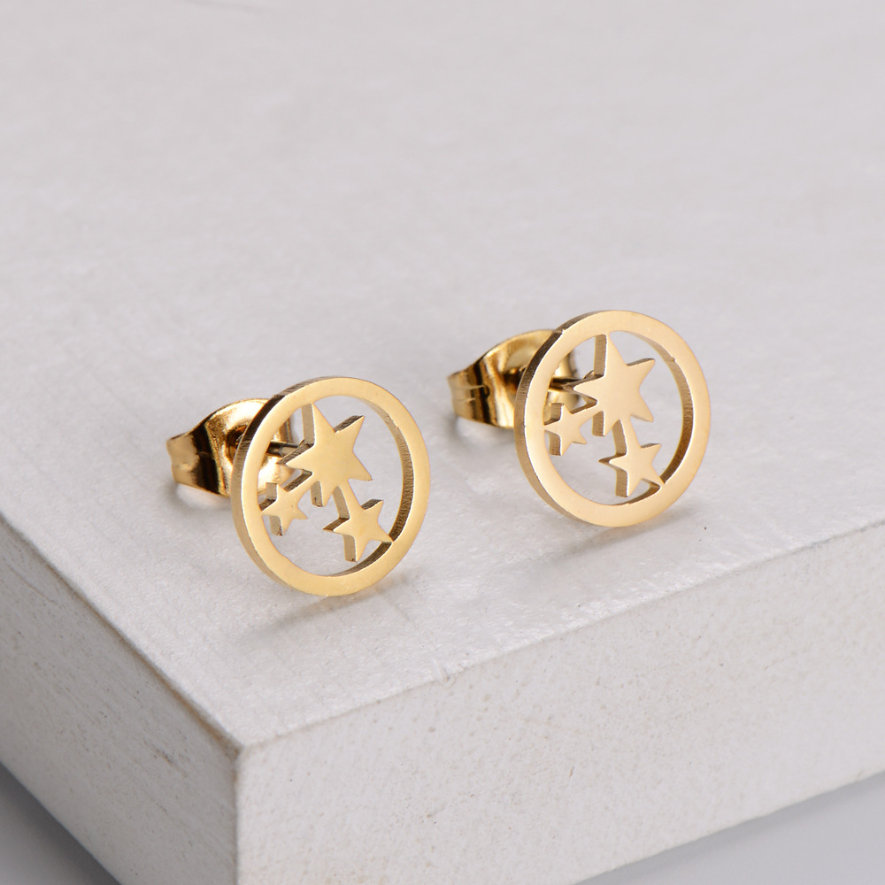 Five-pointed star ethnic style classic set jewelry wild shopping wear pendant