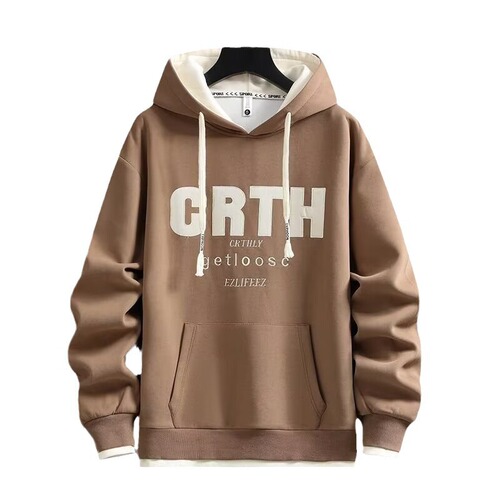 American-style hoodie men's spring and autumn thin version trendy brand loose retro letter print hooded casual versatile jacket top