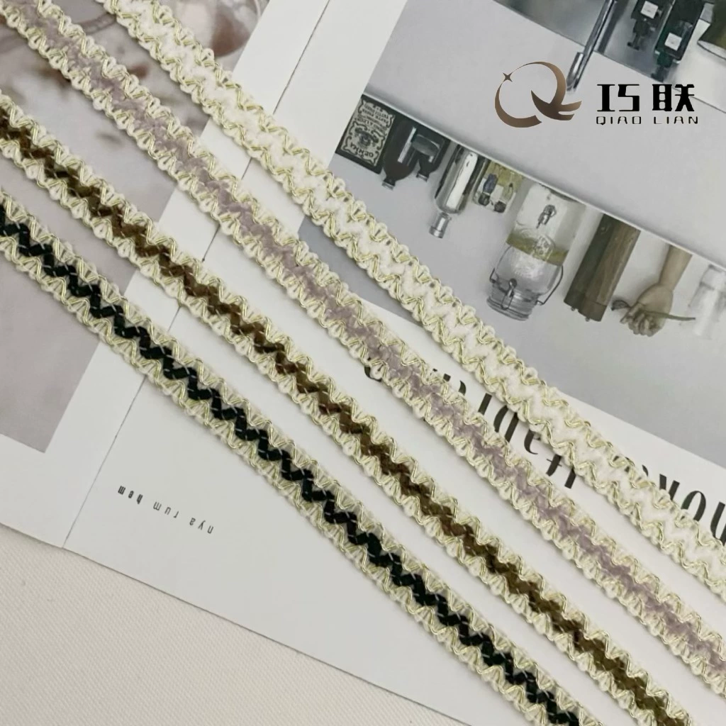 Фабрично готовые маленькие ароматные золотые волнистые кружево DIY подшивка одежды украшения для обуви и головных уборов