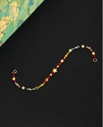 "Rainbow Memory" Lucky Star Colorful Woven Bracelet, Niche High-Value Aesthetic, New Chinese Style Unique Design Hand Rope