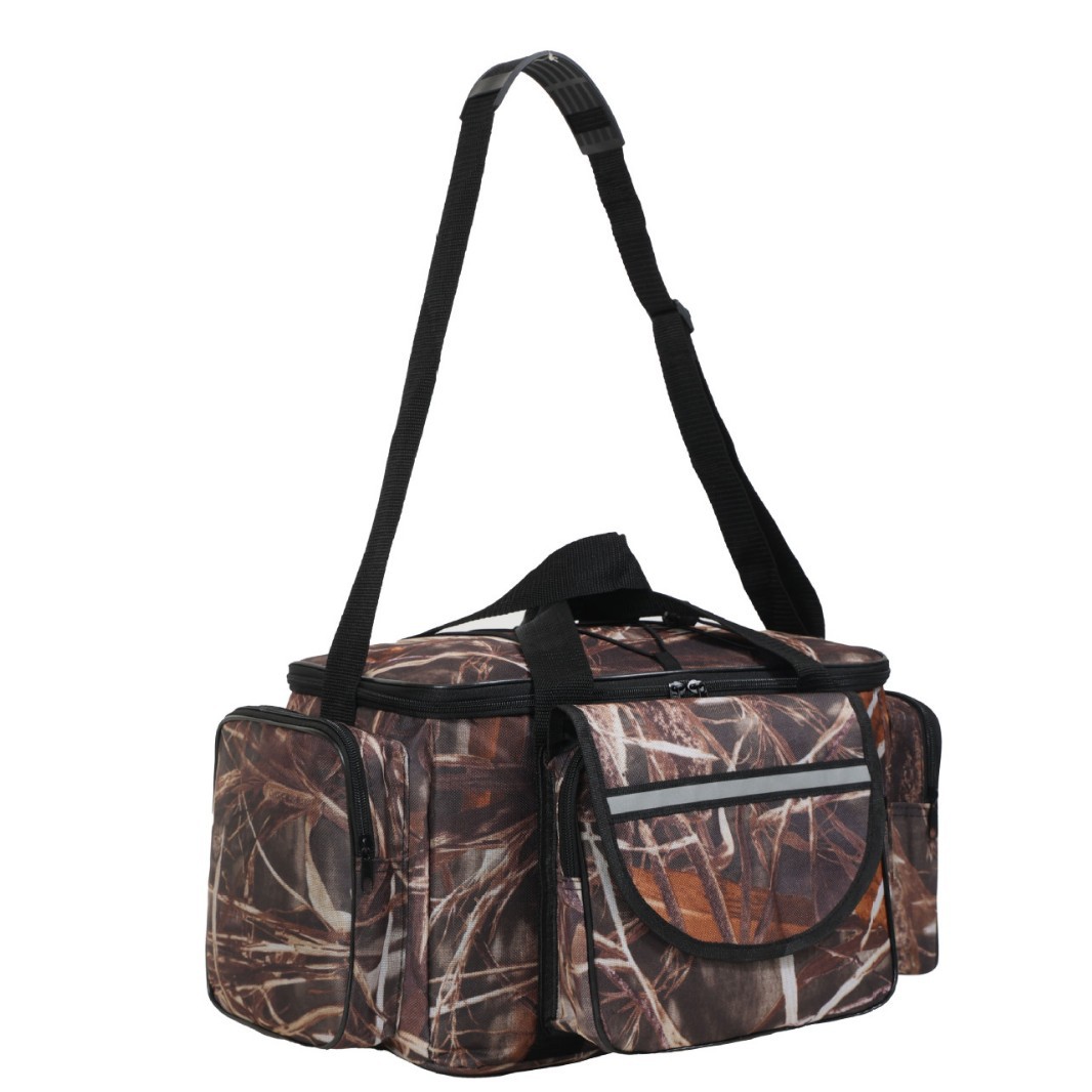 600D Camouflage Oxford Cloth Large Capacity Multi-function Shoulder Hand Carrying Crossbody Fishing Tackery Bag Outdoor Fishing Rod Bag Luya Bag