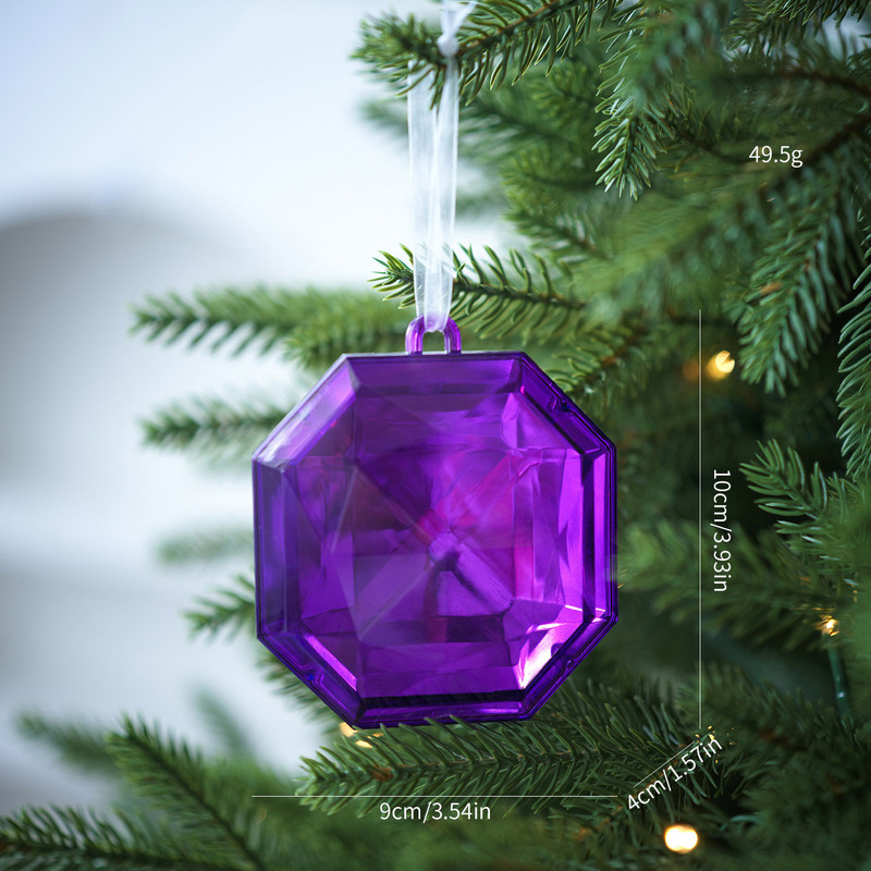 新しいクリスマスツリーペンダントカラフルな光沢のあるアクリルフェイクジェムストーンペンダントクリスマスとバレンタインデーの装飾クロスボーダー|undefined