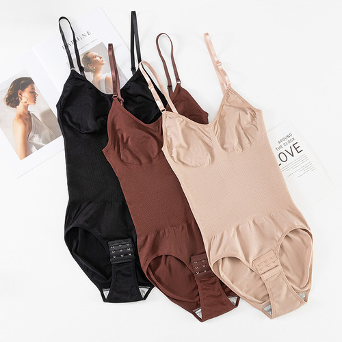 One-piece shapewear for women, tummy control, waist corset, open butt lift, body shaping corset, triangle style, large size, shaping suspender bra