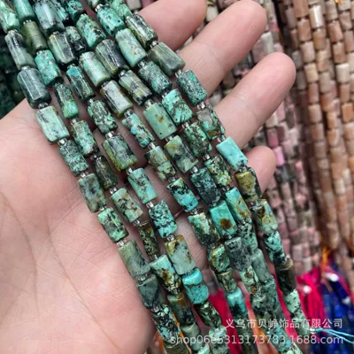 Zərgərlik ara hissələri — accessories cylindrical spacer beads wholesale - 19african-pine-8x11mm-pillar-beads-approx-15-beads-per-strand-short-style