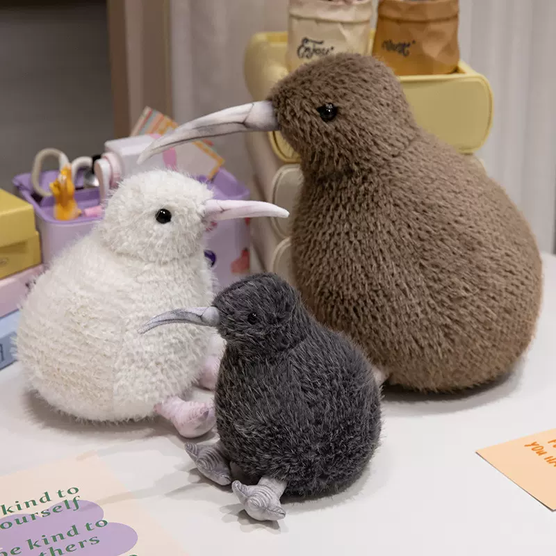 大kiwi几维鸟公仔抱枕毛绒玩具蛇手偶新西兰国鸟小鸟仿真玩偶批发