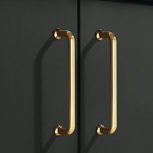 Modern simple hardware handle golden extended cabinet door handle wardrobe cabinet door American light luxury drawer single hole