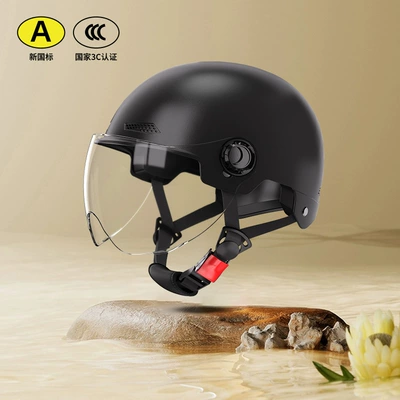 Motosiklet kaskı (dəbilqə) — New National Standard Certified Electric Vehicle - 3c-certification-black-transparent-short-lenses