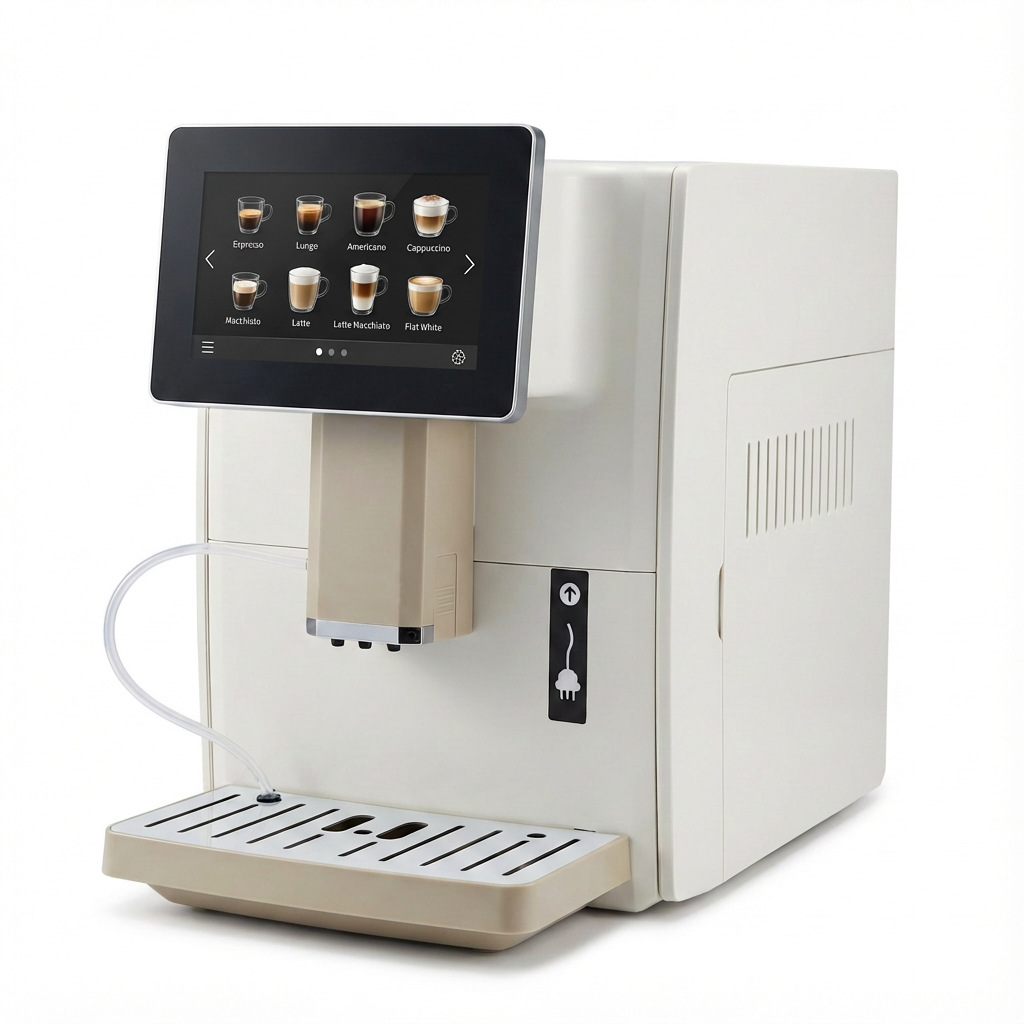 Commercial Household Grinding All-In-One Fully Automatic One-Button American Italian Continuous Cup Making Touch Screen Smart Coffee Machine