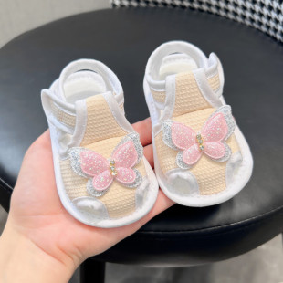 Baby Shoes Summer 0-6 to 12 Months Soft-Soled Front Sandals 1-Year-Old Baby Shoes Summer Princess Front Shoes for Women