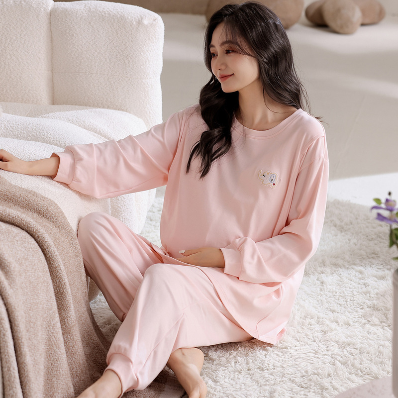 100% Cotton Long-Sleeved Confinement Clothes for Spring and Autum with Breast Pads, Maternity Pajamas, Maternity Clothes, Postpartum Nursing Suits 100% Cotton Long-Sleeved Confinement Clothes for Spring and Autum with Breast Pads, Maternity Pajamas, Maternity Clothes, Postpartum Nursing Suits