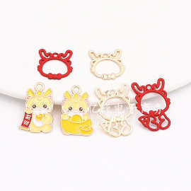 厂家直供合金滴油镂空全身龙招财龙元宝龙龙头车载耳饰钥匙扣配件