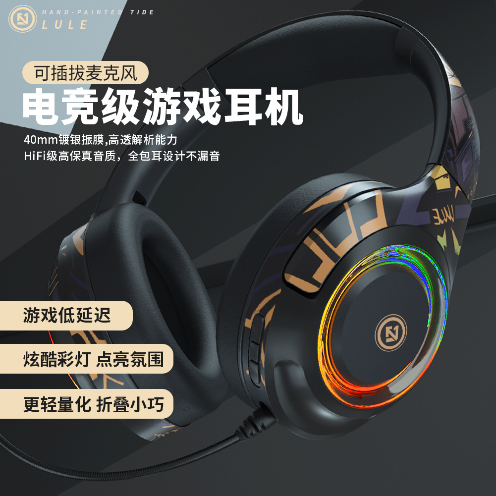 LULE Kabelloses Bluetooth-Kopfhörer Over-Ear Kabelgebundenes Gaming-Headset für Computer E-Sport-Kopfhörer Wasserdicht Sport Amazon Hot Model - 3