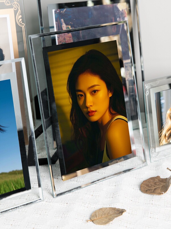 Crystal Photo Frame Display Stand Creative Photo Ornament DIY Mounting Frame Empty Frame 6 7inch Plus Photo Printing