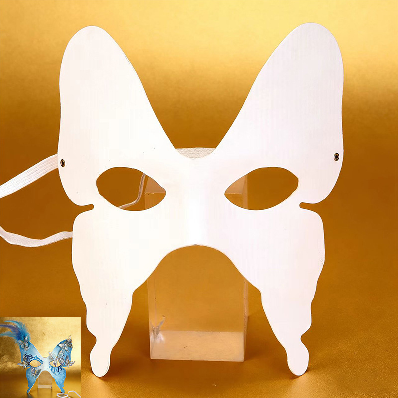 Butterfly style (rubber band nailed to the mask)