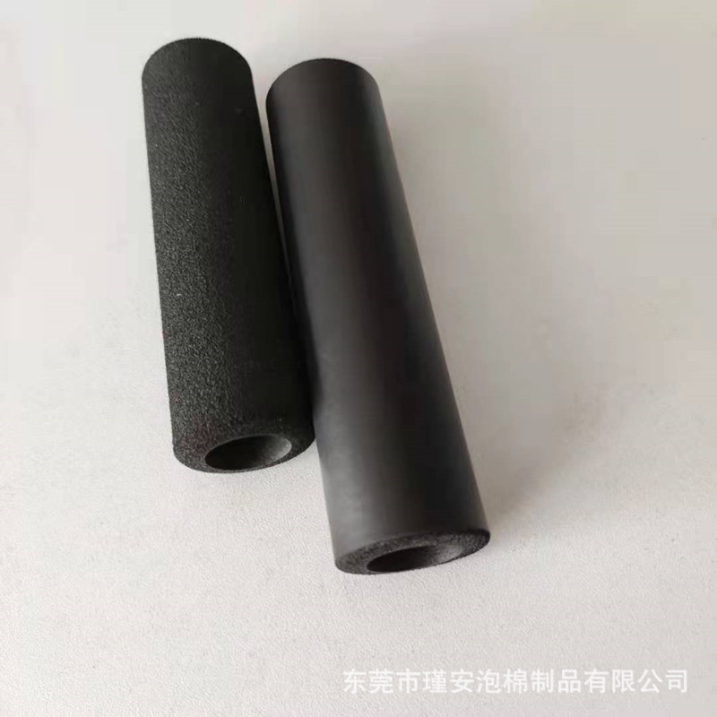 户外运动nbr光面磨面橡塑海绵管套 条纹健身器材丁晴橡胶防滑手把