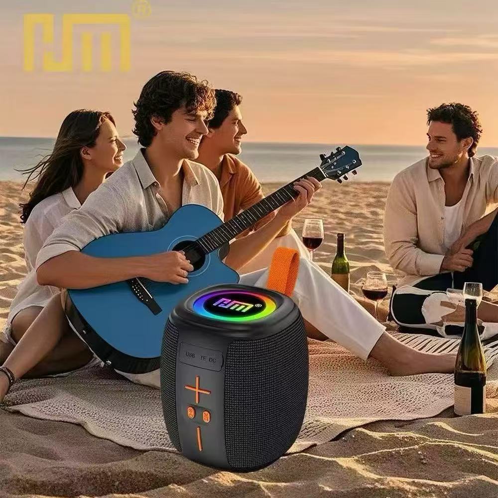 HM-802 portable altavoz bluetooth pequeño cañón de acero portátil al aire libre subwoofer doméstico tarjeta de lámpara RGB mini sonido