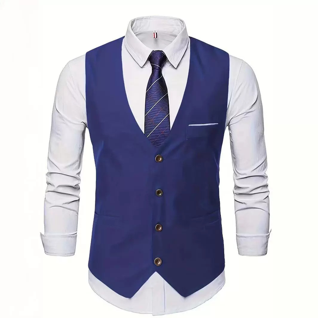 Verano nuevo estilo europeo chaleco de color sólido para hombre chaleco de traje casual de gran tamaño chaleco para hombre chaleco chaleco chaqueta fina