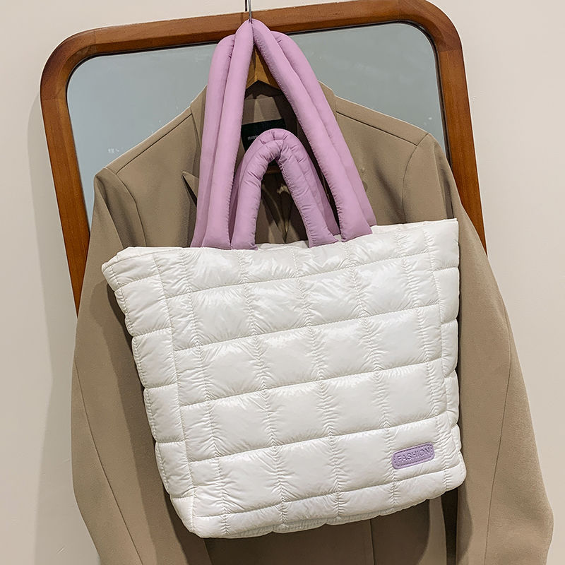 Capacious down jacket, shoulder bag, spring summer handheld one-shoulder bag