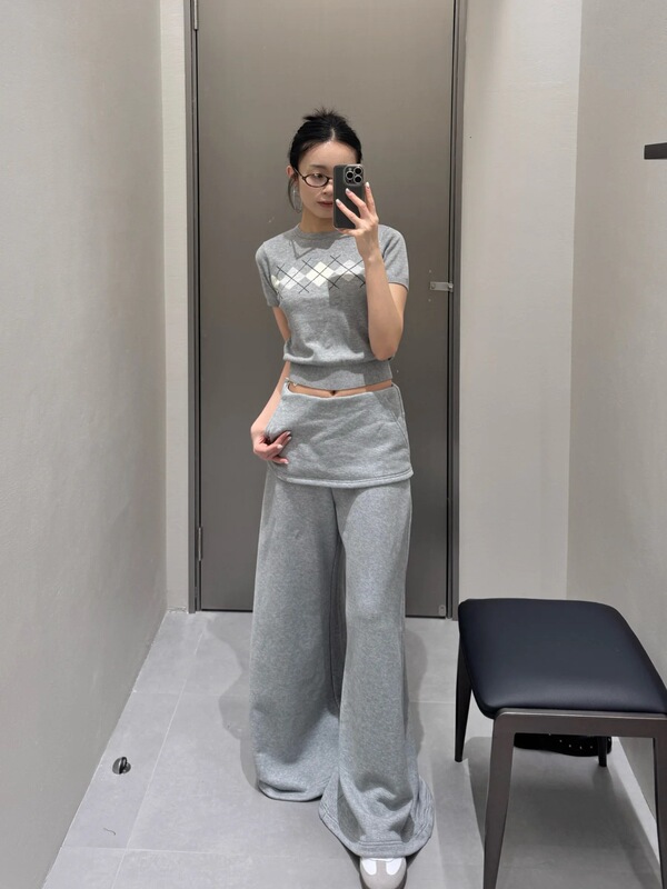 南油女装批发 RA新品“袋鼠”卫裤可束脚阔腿裙裤宽松纯色休闲裤|undefined