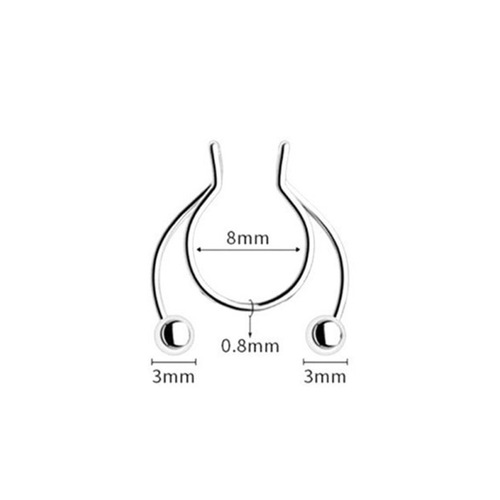 Best-selling brand direct sale European and American stainless steel U-shaped nose clips, non-piercing nose rings, individual nose jewelry, hole-free minimalist nose ornament