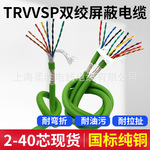 TRVVSP高柔性拖链电缆双绞线4/6/8/10/14芯伺服电机拖链屏蔽线缆