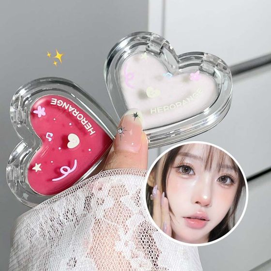 HERORANGE Love Monochrome Water Glow Blush Cream Pseudo-without-makeup Natural Brightening Face Three-dimensional Highlight Multi-use Cream