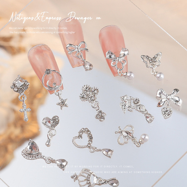 accessory for manicure with tassels with bow