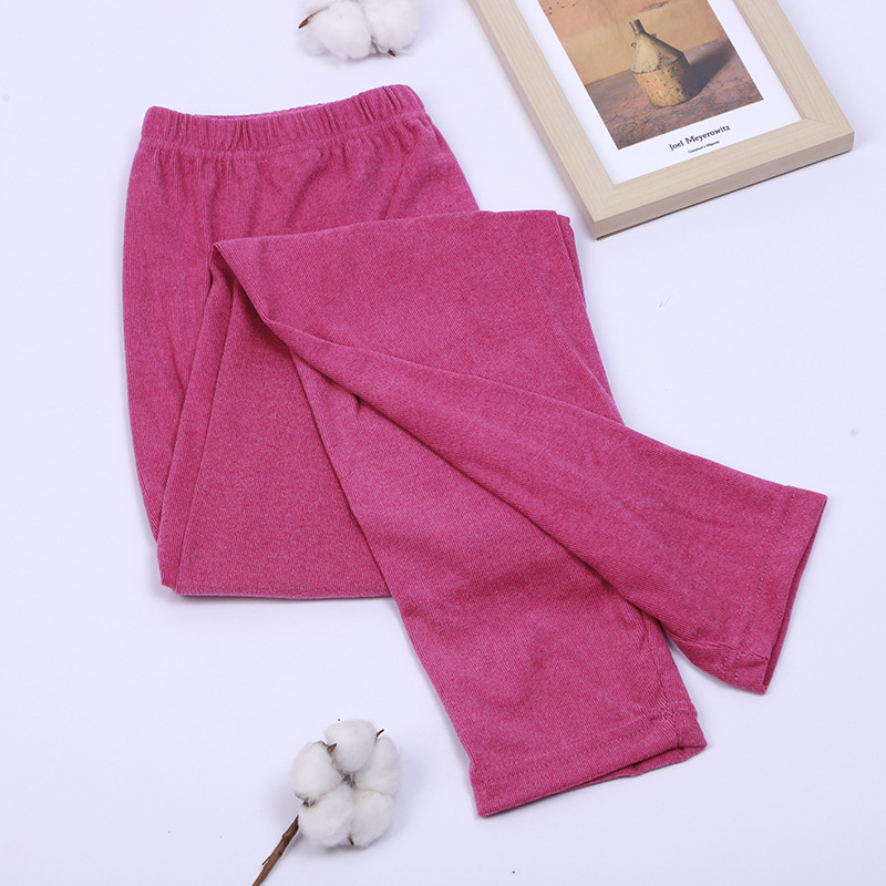 Ladies' Thermal Fleece Leggings with Toothpick Strips, Heating Comfortable Loose Skin-friendly Warm Fleece Cold-resistant Warm Leggings