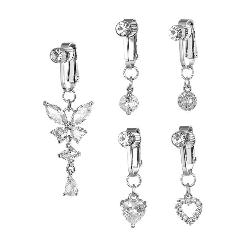 Трансграничный пупок зажим медный цирконий подвеска пупок колец сексуальный пупок кольцо модный пупок пирсинг тела украшения