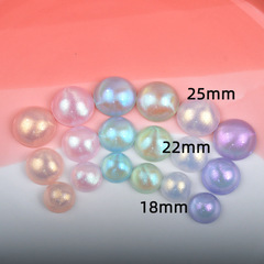 亞克力人魚姬半圓飾品配件 DIY滴膠手工材料耳飾髮夾配件廠家批發