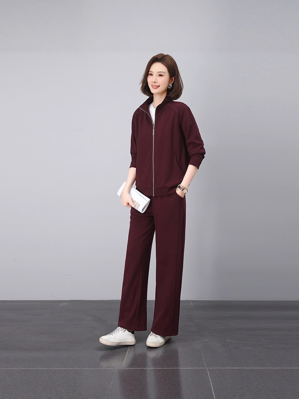休闲运动套装女2025新款早秋穿搭一整套40减龄洋气时尚卫衣两件套|undefined