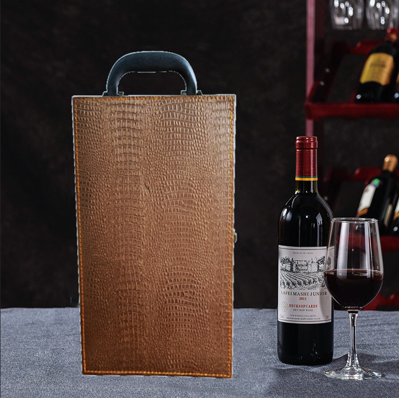 Caja Regalo para Vino Doble Botella de Cuero Sintético image 19