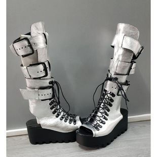 Platform Shoes Lolita Punk Diablo Cosplay Lolita Shoes Boots Peep Toe Sandals