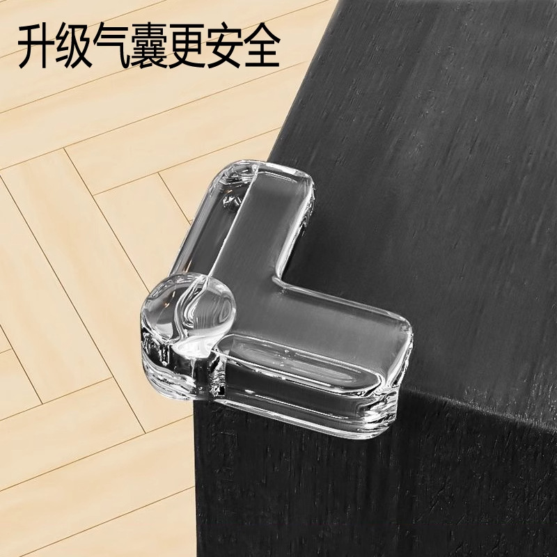 Anti-Collision Corner Protector for Aluminum Windows with Transparent Airbag, Sharp Corner Protection Cover for Inward-Opening Windows, Anti-Bump Right-Angle Edge Guard