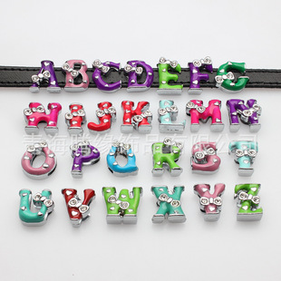 8mm�tɫ�����Y������ĸA-Z ����ĸ����DIY��耳׿��Ʒ���