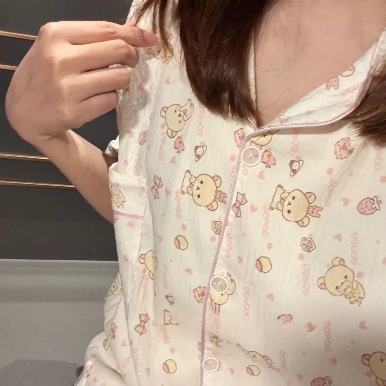 Пижамный комплект (Yunduo) с коротким рукавом и шортами, хлопок, размеры M–XXL