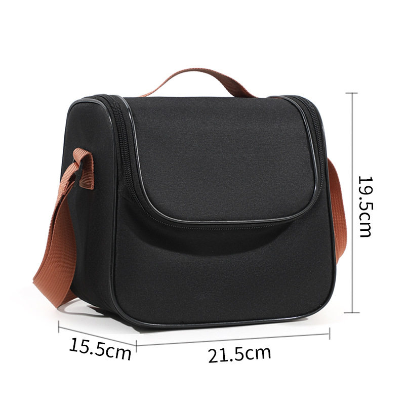 Bolsa aislante portátil simple, papel de aluminio, bolsa de lonchera impermeable, mensajero, bolsa bento portátil con comida, bolsa de almuerzo para el trabajo y la escuela