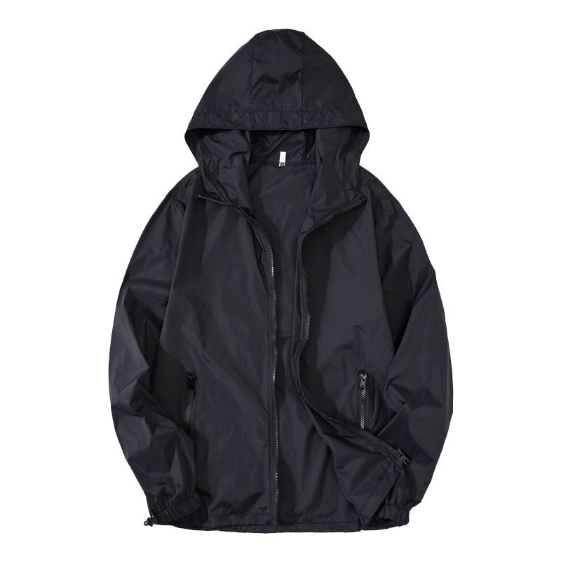 Summer Sunscreen Clothing Black Thin Jacket Men's Jacket Plus Size Hooded Spring Clothing Large Size Skin Clothing 2024 Summer Sunscreen Clothing Black Thin Jacket Men's Jacket Plus Size Hooded Spring Clothing Large Size Skin Clothing 2024