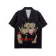 Cross-border European and American Hip-hop New Fashion Brand Niche Short-sleeved Printed Shirt Men's Beach Loose Casual Couples Shirt Women
