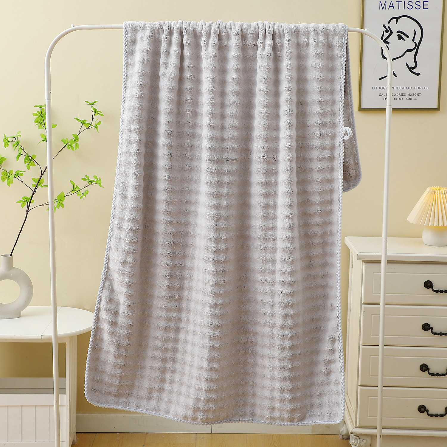 Light gray bath towel-170*90cm-570g / -
