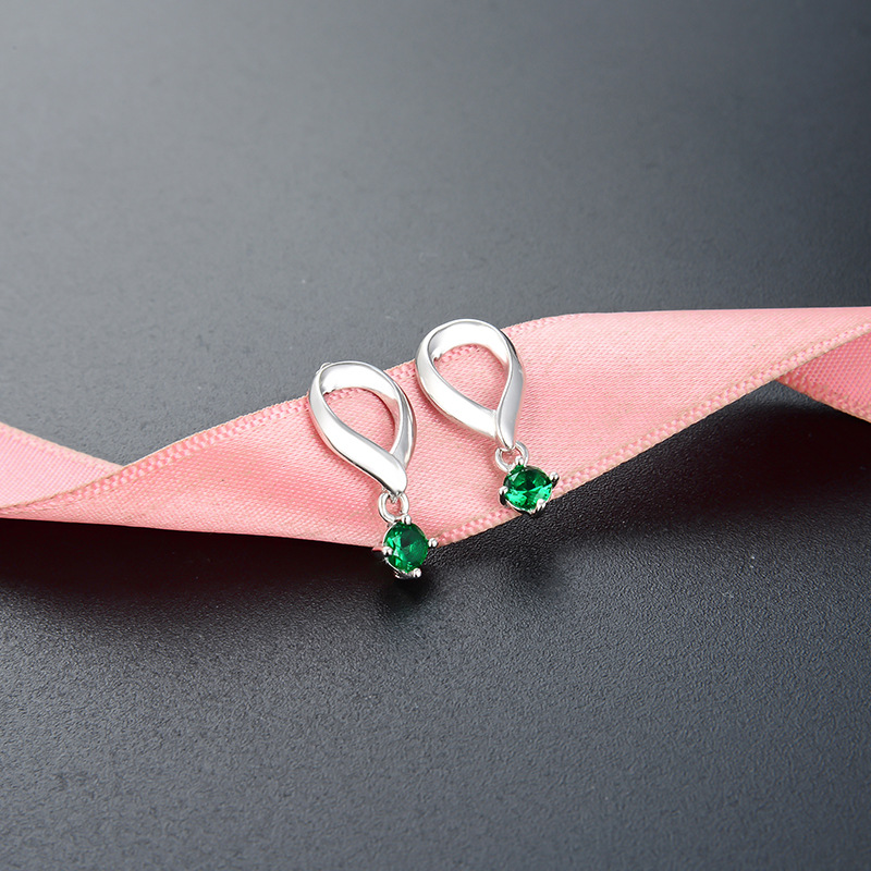 Fábrica creativa pendientes accesorios Corea del Sur s925 pendientes de cristal de plata pendientes de la joyería elegante de las mujeres