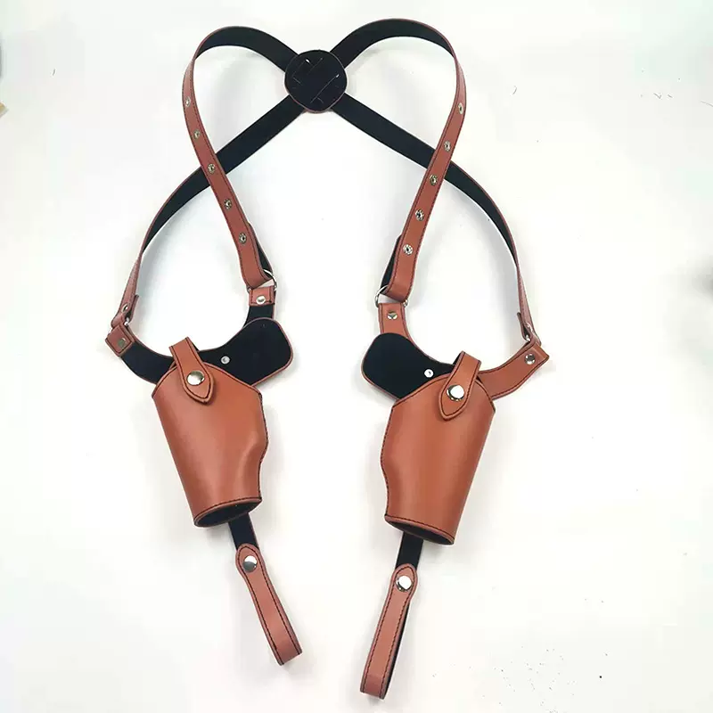 1911 P320新款双肩背式腋下枪包 弹匣包西装隐蔽007战术皮手枪套