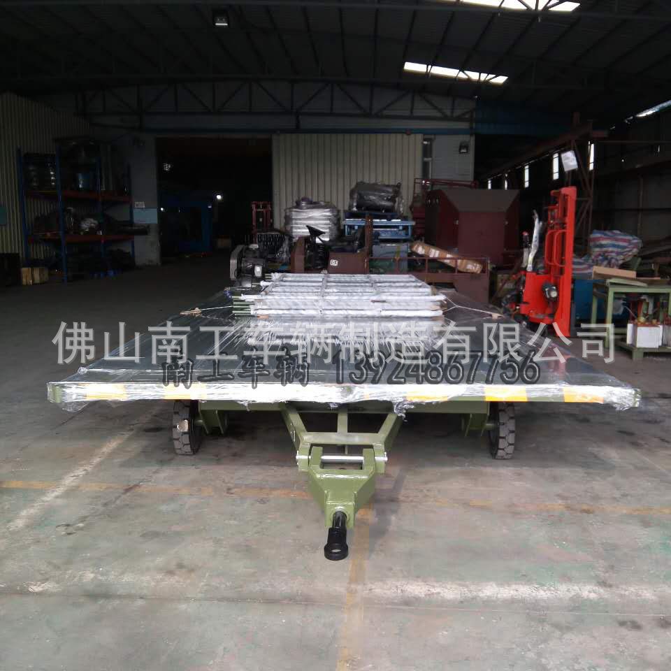 优质3吨护栏平板车 无动力牵引工具拖车