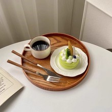 木质面包盘自助餐盘酒店下午茶托盘烘焙店托盘水曲柳木托盘