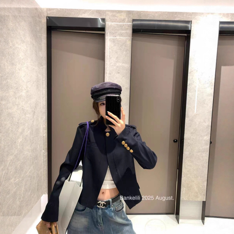 板栗可可Bankelili8.25/20点'睿智老钱'半开襟老钱短款立领外套女|undefined